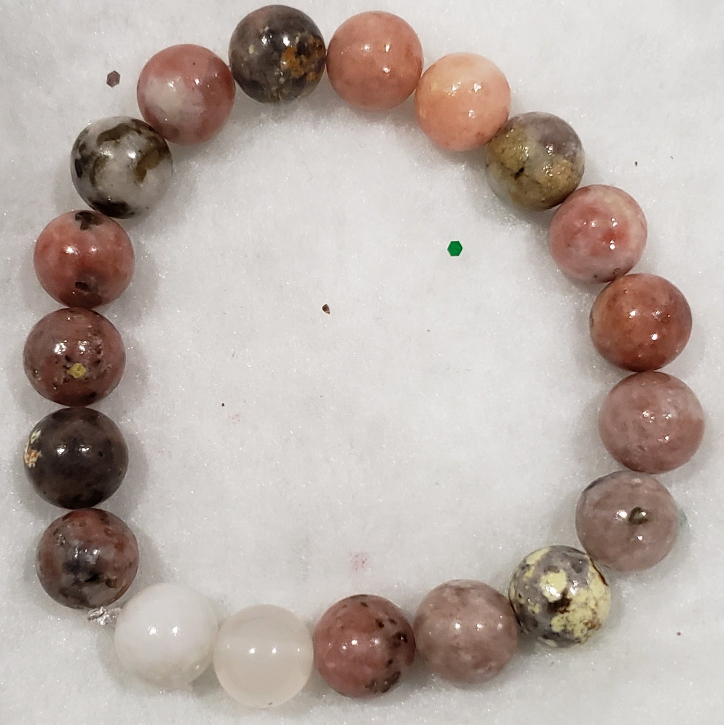 Plum Blossom Jasper With Moss Grass Agate