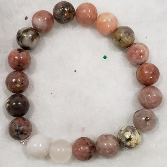 Plum Blossom Jasper With Moss Grass Agate