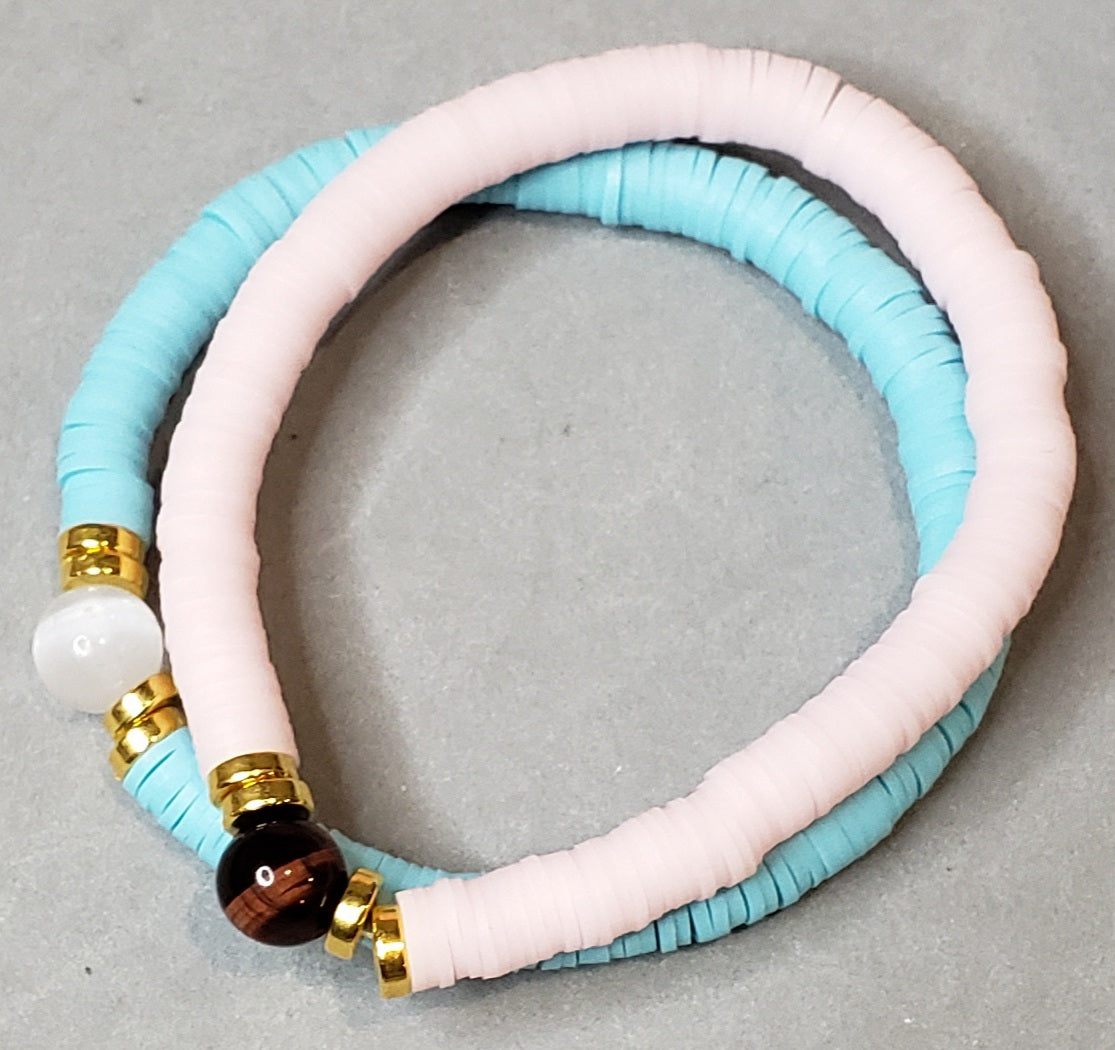 Clay beaded bracelets