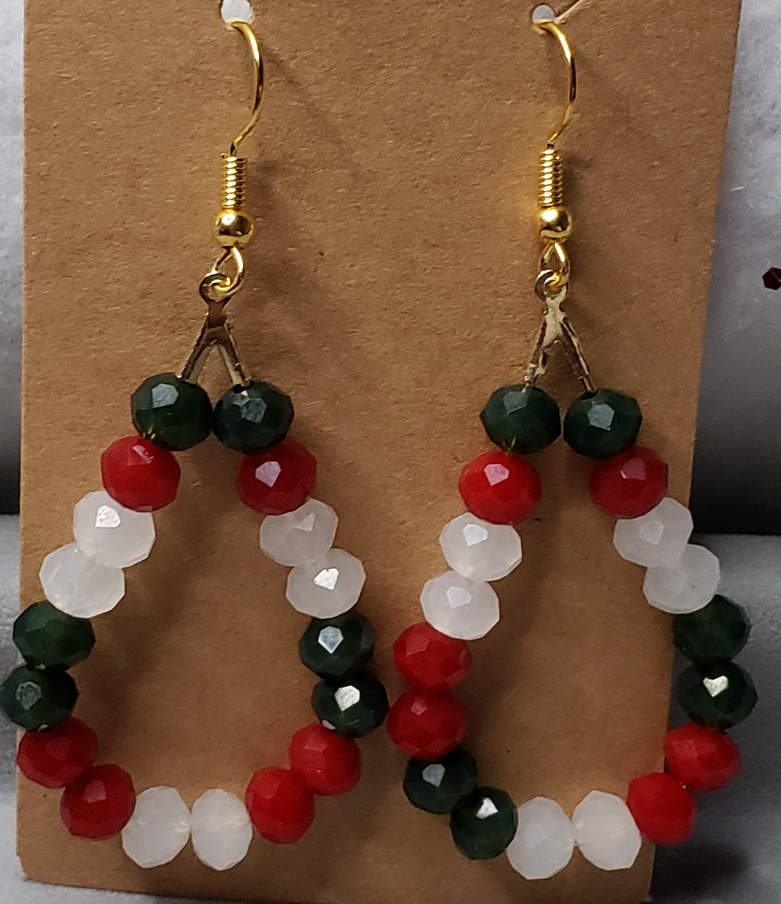 beaded Christmas Earrings