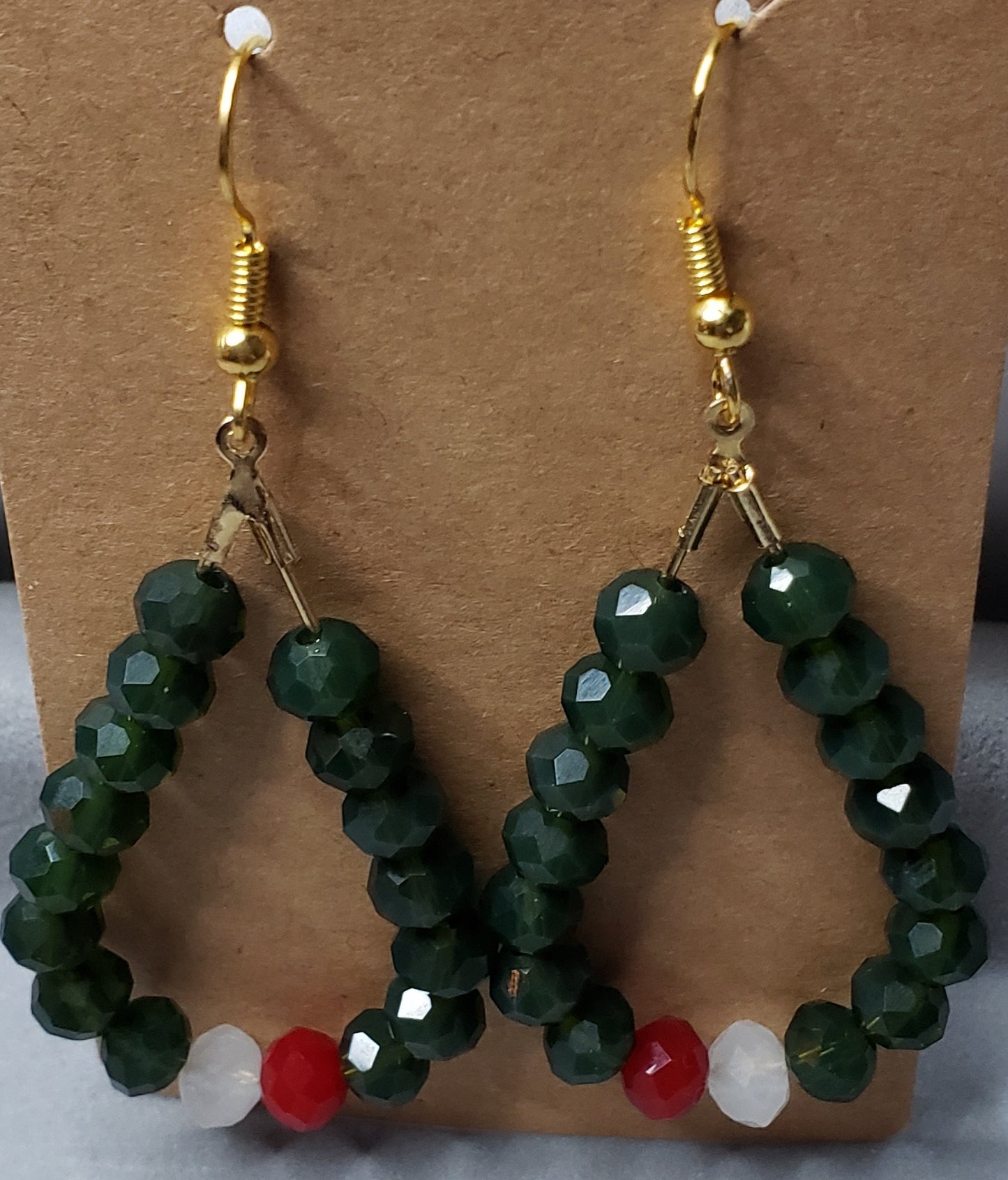 beaded Christmas Earrings