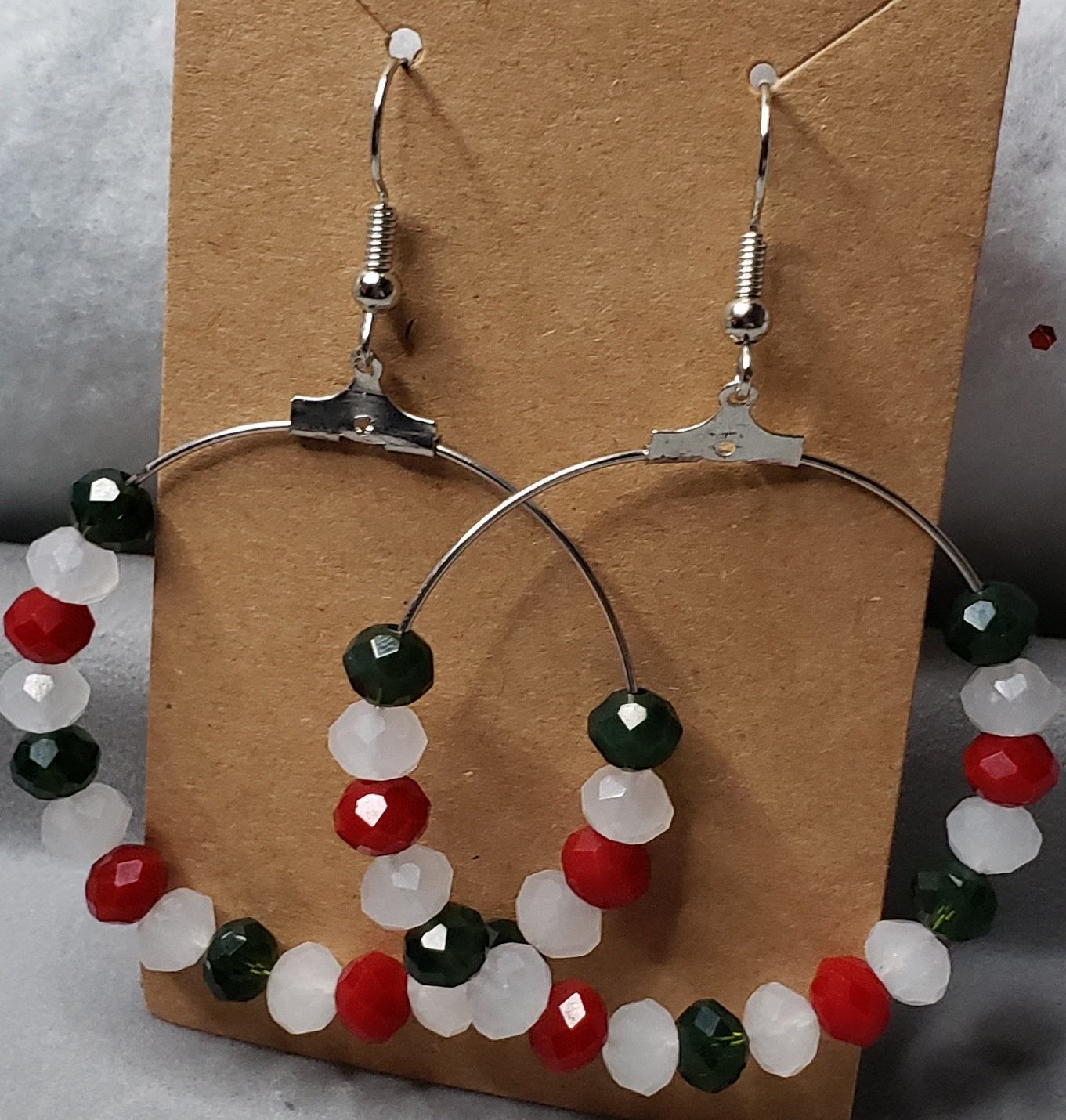 beaded Christmas Earrings