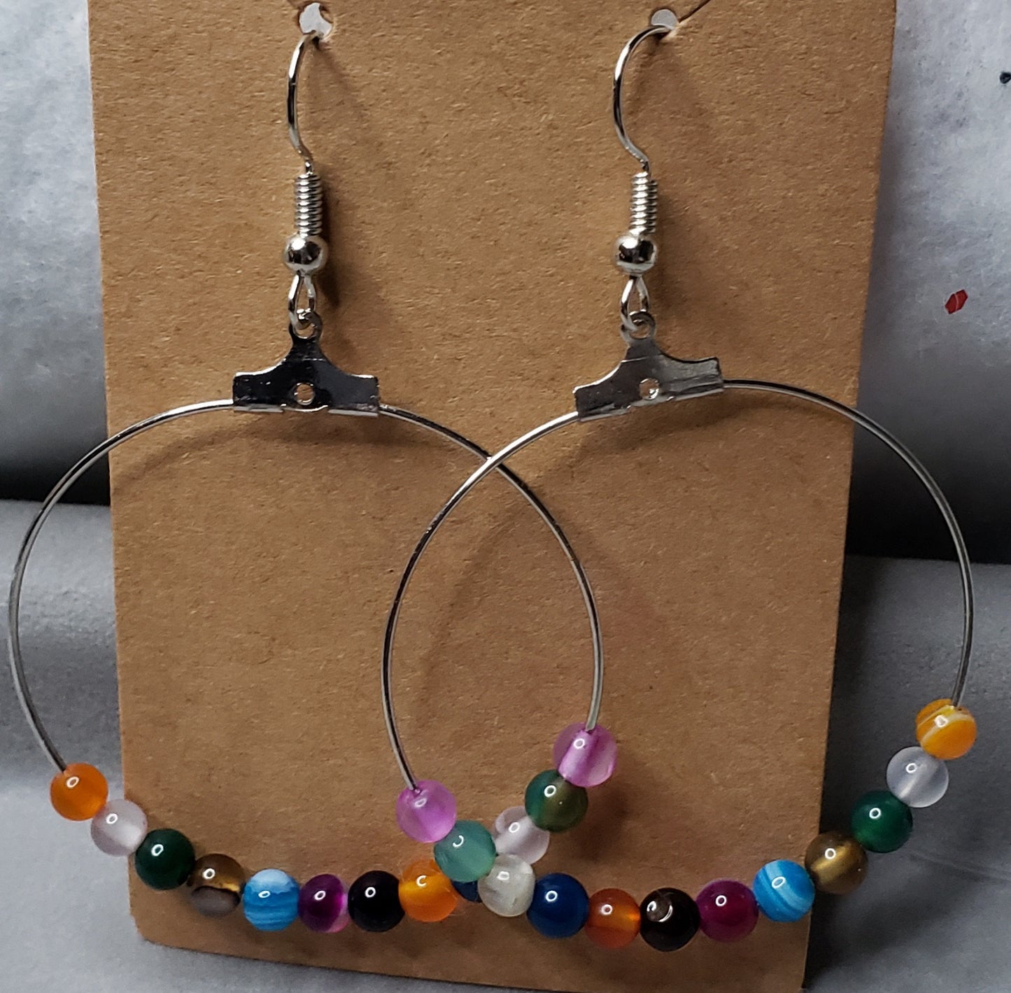 multi colored beaded Earrings