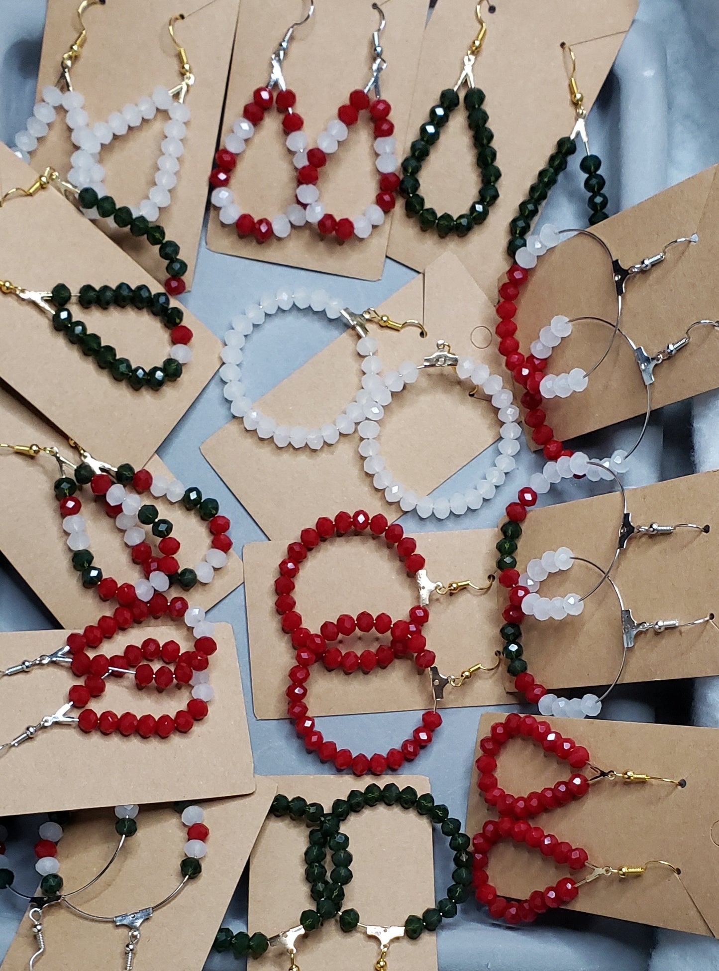 beaded Christmas Earrings