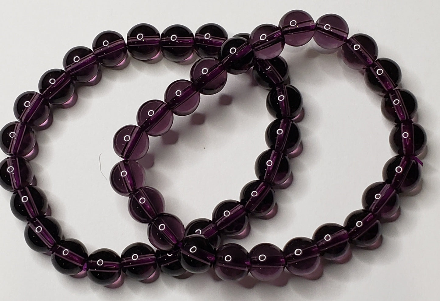 Purple gloss beaded bracelet