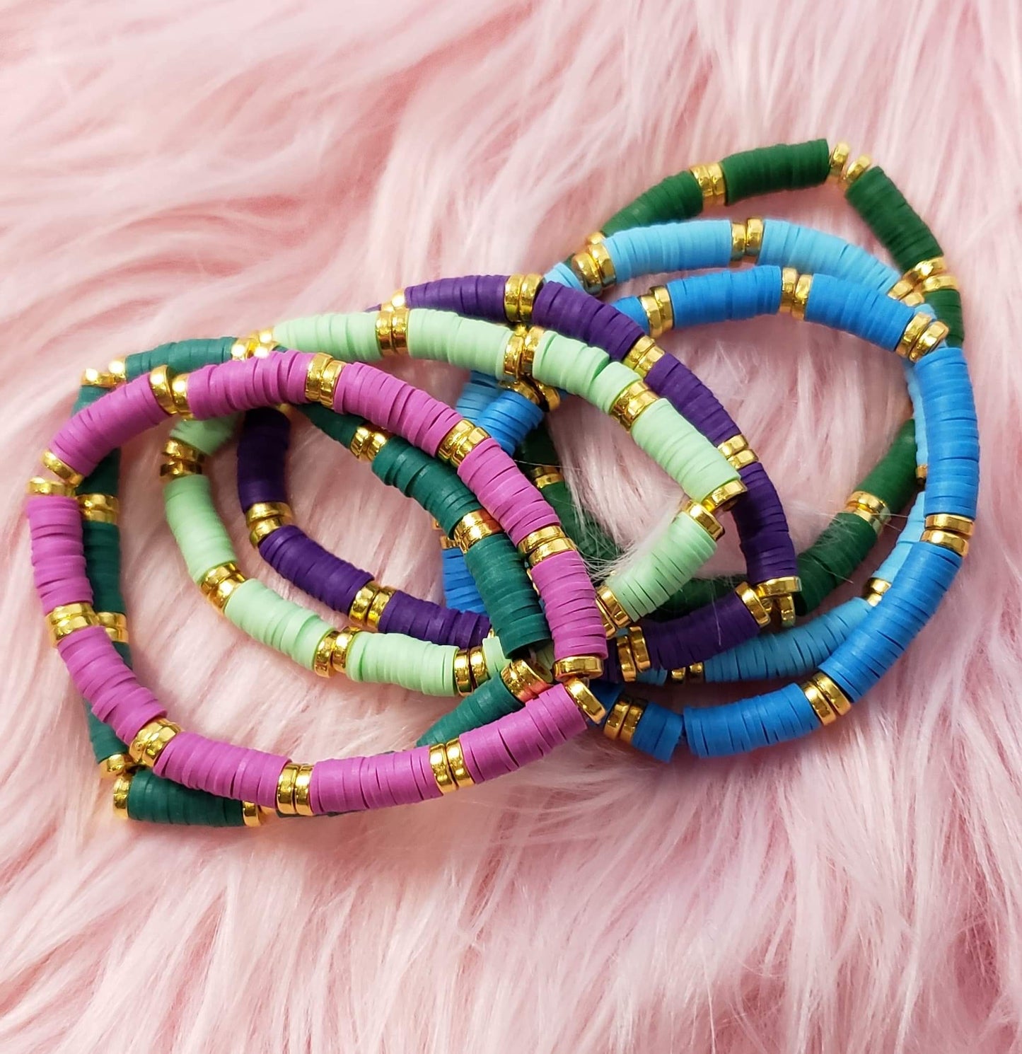 Clay beaded bracelets