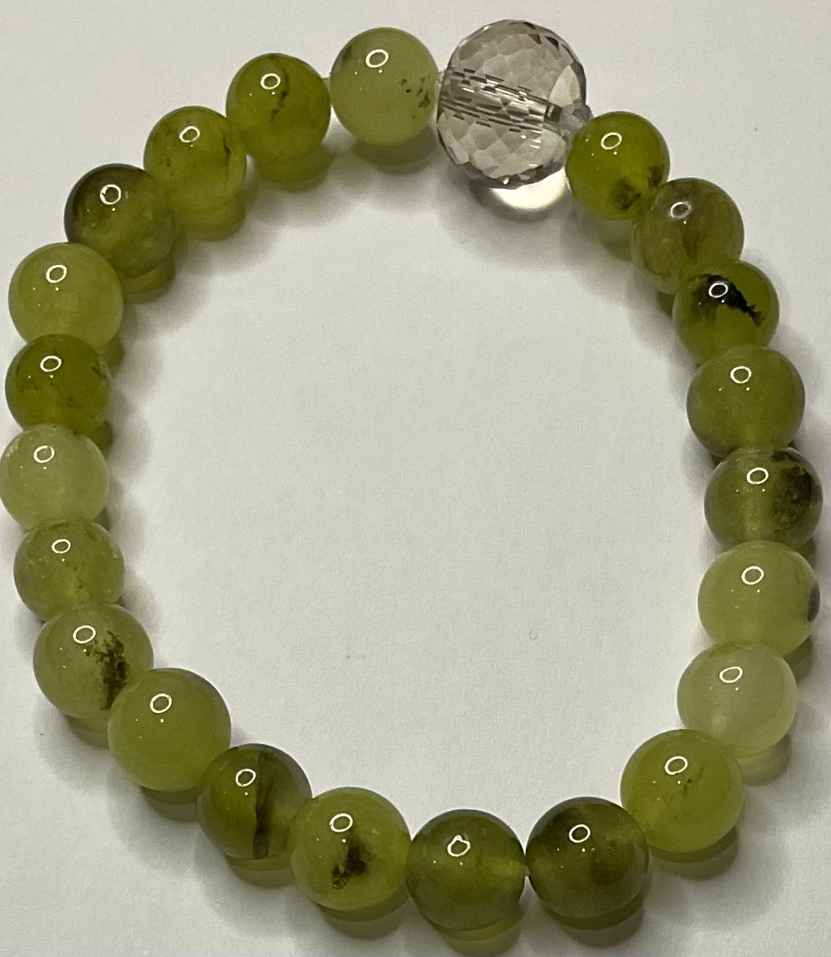 Peridot beaded bracelet