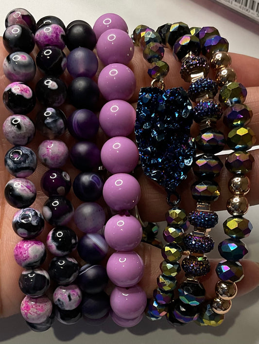 Purple bracelets