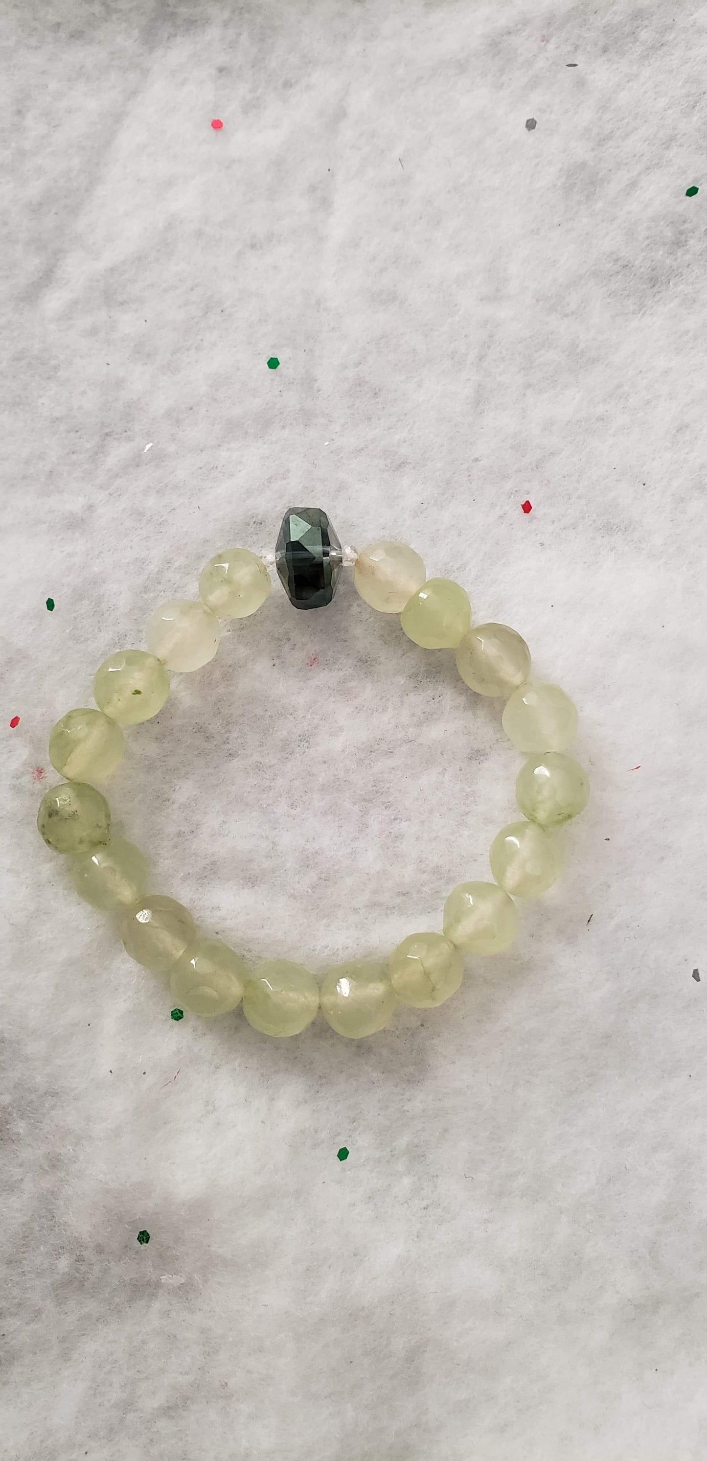 Peridot beaded bracelet